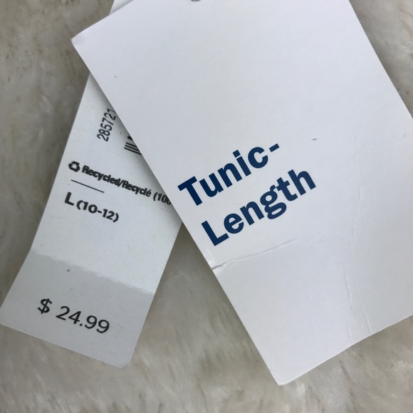 Old Navy Off White Soft Tunic Length Top L 10-12 - Picture 3 of 8